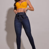 Calça Jeans Feminina Modeladora com Cinto - CH89