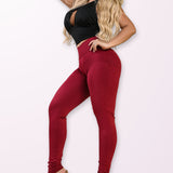 Calça Fitness Modeladora Vermelha Cintura Alta - CH7523